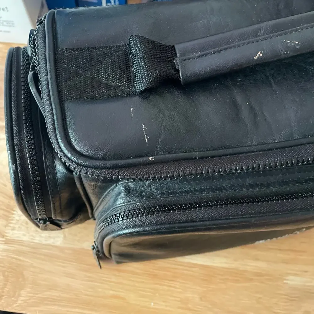 Vintage Ambico Leather Camcorder Camera Shoulder Bag Sony Strap